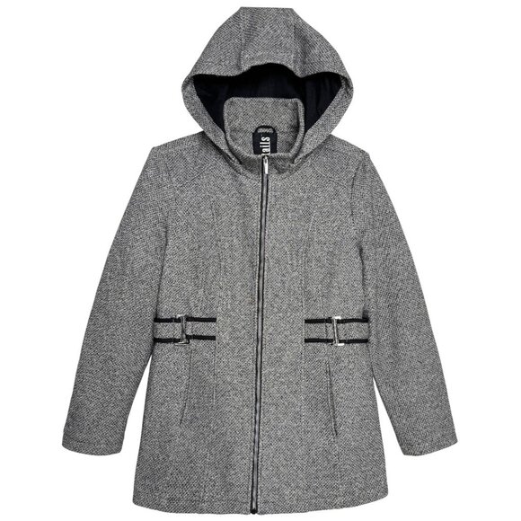 INTL D.E.T.A.I.L.S. SOFT CHIC ZIP JACKET COAT URBAN CAREER WINTER BLACK LARGE - Picture 4 of 9